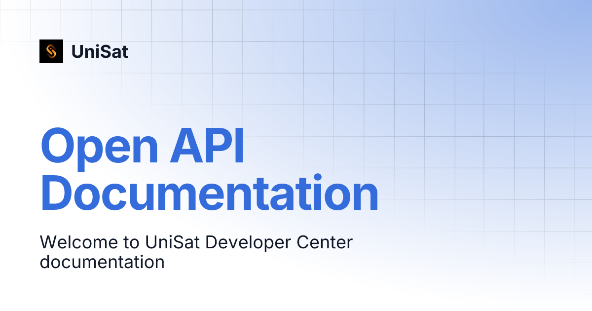 Open API Documentation | UniSat